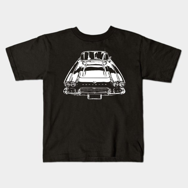 Lucifer's 1962 Corvette Kids T-Shirt by GrizzlyVisionStudio